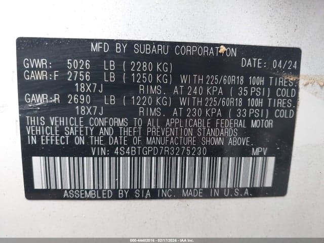 2024 SUBARU OUTBACK TOURING XT 9