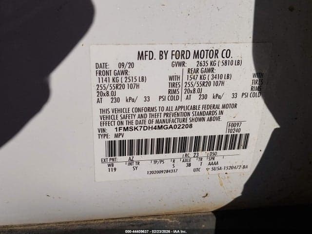 2021 FORD EXPLORER XLT 9