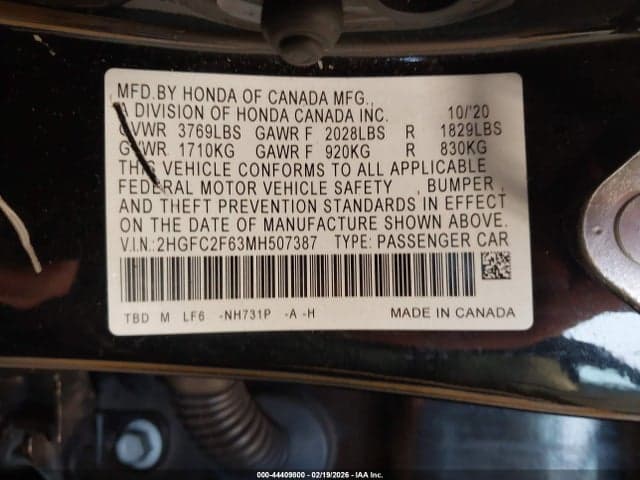 2021 HONDA CIVIC LX 9