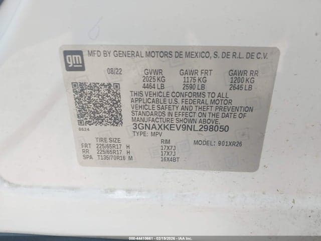 2022 CHEVROLET EQUINOX FWD LT 9