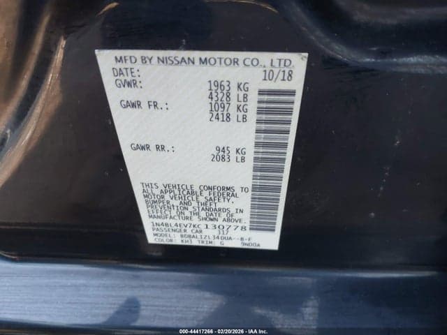 2019 NISSAN ALTIMA 2.5 SL 9