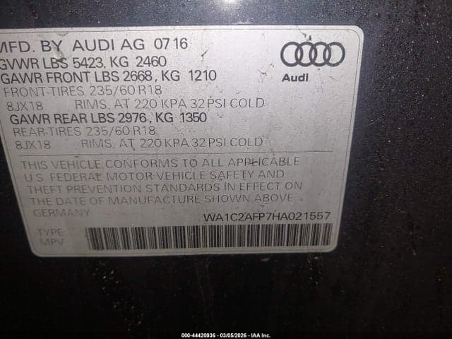 2017 AUDI Q5 2.0T PREMIUM 9