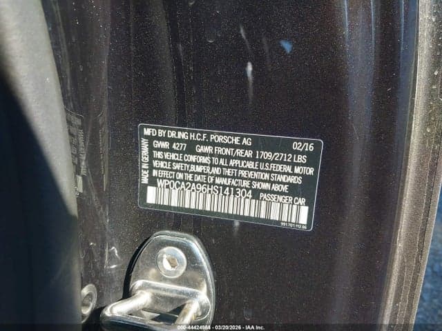 2017 PORSCHE 911 CARRERA 9