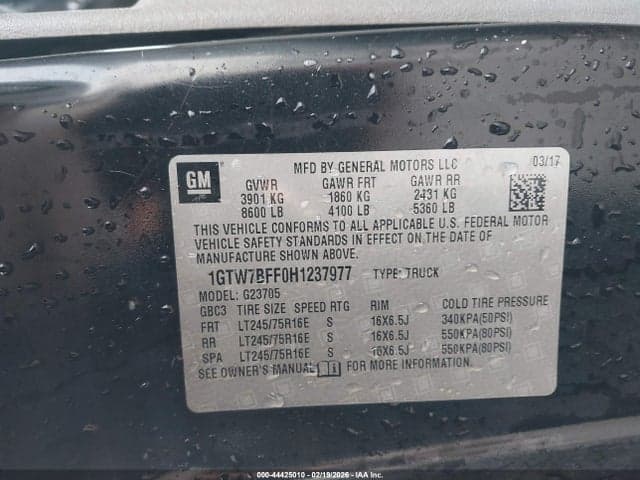 2017 GMC SAVANA 2500 WORK VAN 9