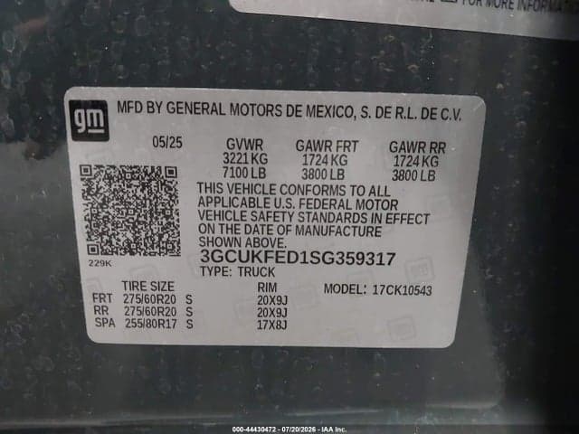 2025 CHEVROLET SILVERADO 1500 4WD SHORT BED LT TRAIL BOSS 9