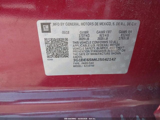2018 CHEVROLET CRUZE LT AUTO 9