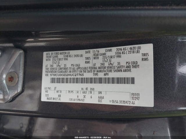 2017 FORD ESCAPE SE 9