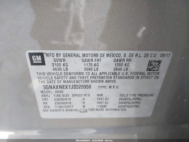 2018 CHEVROLET EQUINOX PREMIER 9