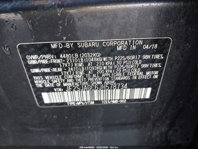 2018 SUBARU FORESTER 2.5I PREMIUM 9