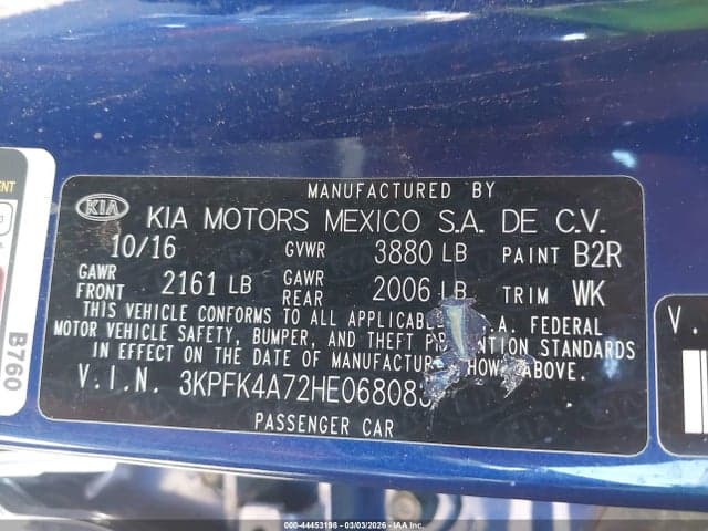 2017 KIA FORTE LX 9