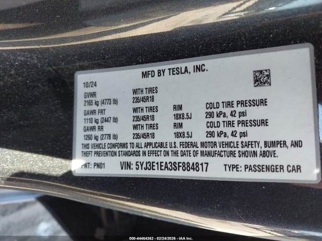 2025 TESLA MODEL 3 9