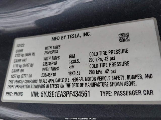 2023 TESLA MODEL 3 REAR-WHEEL DRIVE 9