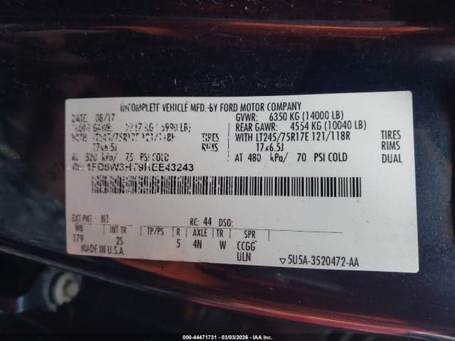 2017 FORD F-350 CHASSIS XLT 19
