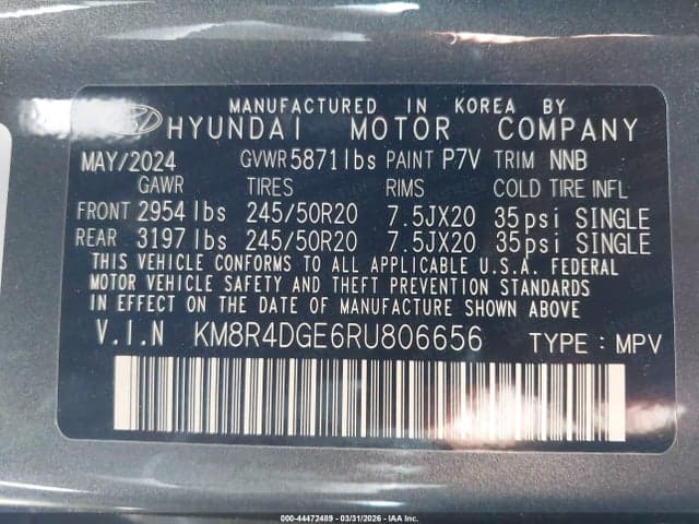 2024 HYUNDAI PALISADE SEL 9