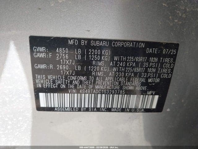 2025 SUBARU OUTBACK PREMIUM 9