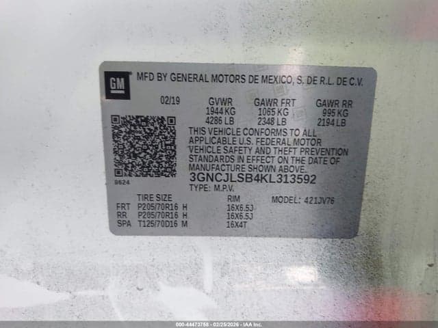 2019 CHEVROLET TRAX LT 9