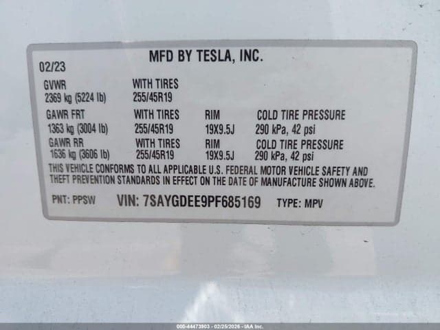 2023 TESLA MODEL Y AWD/LONG RANGE DUAL MOTOR ALL-WHEEL DRIVE 9