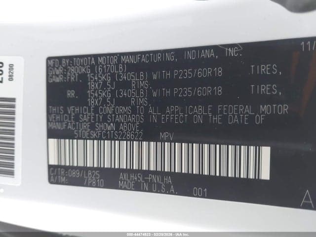2026 TOYOTA SIENNA PLATINUM 7