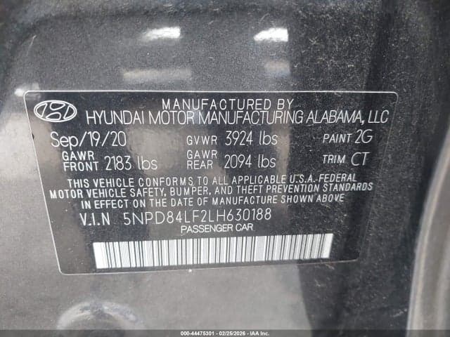 2020 HYUNDAI ELANTRA SEL 9