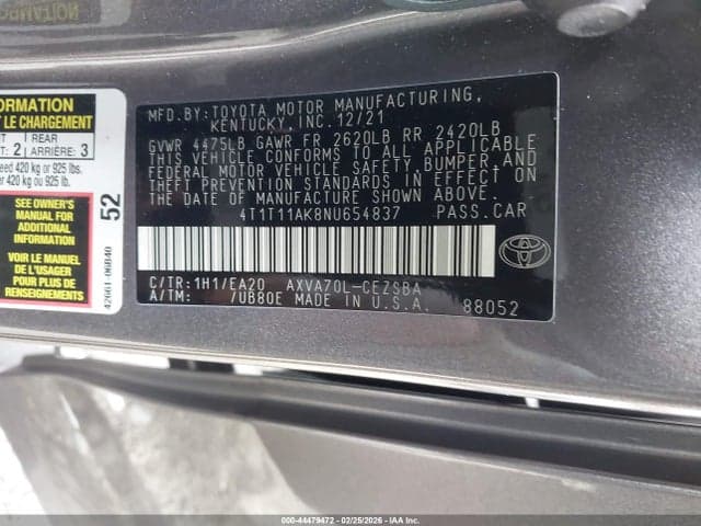 2022 TOYOTA CAMRY SE 9