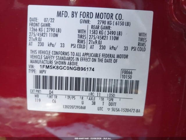 2022 FORD EXPLORER ST 9