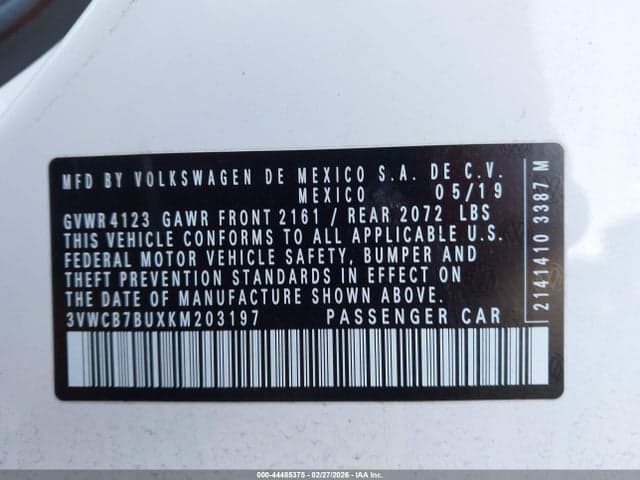 2019 VOLKSWAGEN JETTA 9