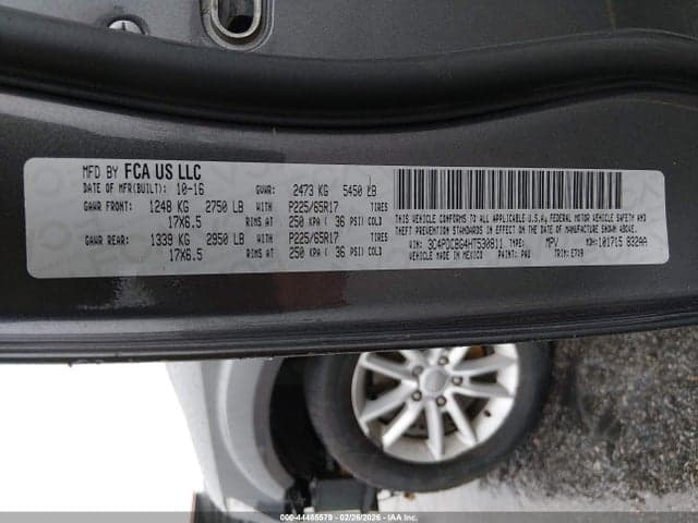 2017 DODGE JOURNEY SXT 9
