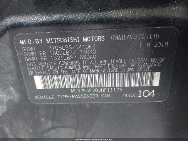 2018 MITSUBISHI MIRAGE G4 ES 9