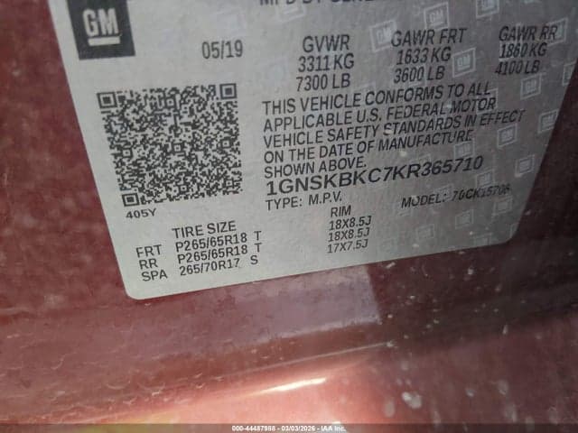 2019 CHEVROLET TAHOE LT 9