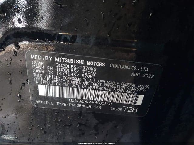 2023 MITSUBISHI MIRAGE ES/LE 9