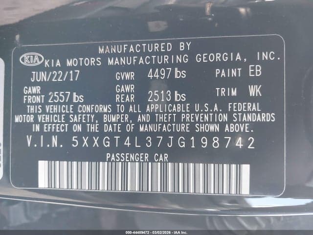 2018 KIA OPTIMA S 9
