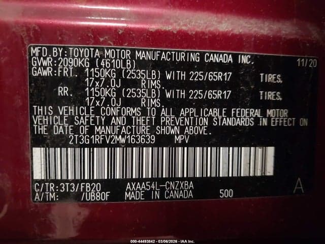 2021 TOYOTA RAV4 LE 9