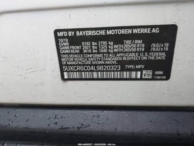 2020 BMW X5 XDRIVE40I 9