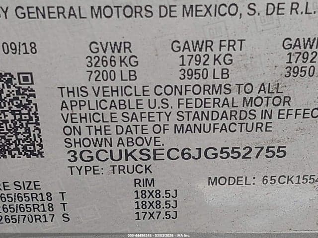2018 CHEVROLET SILVERADO 1500 1LZ 9