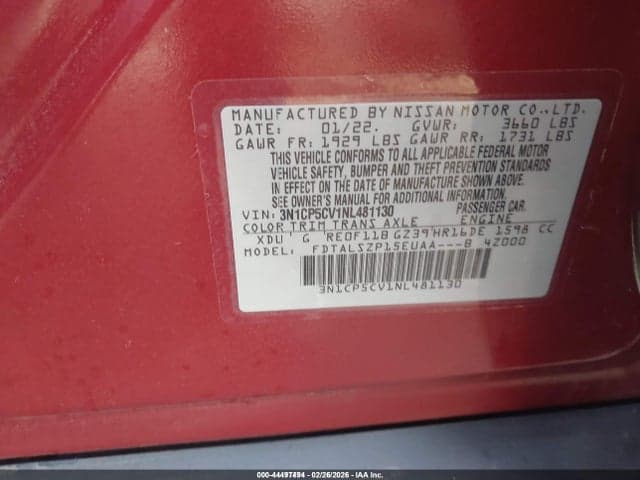 2022 NISSAN KICKS SV XTRONIC CVT 9