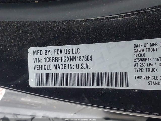 2022 RAM 1500 BIG HORN 4X4 5'7 BOX 9