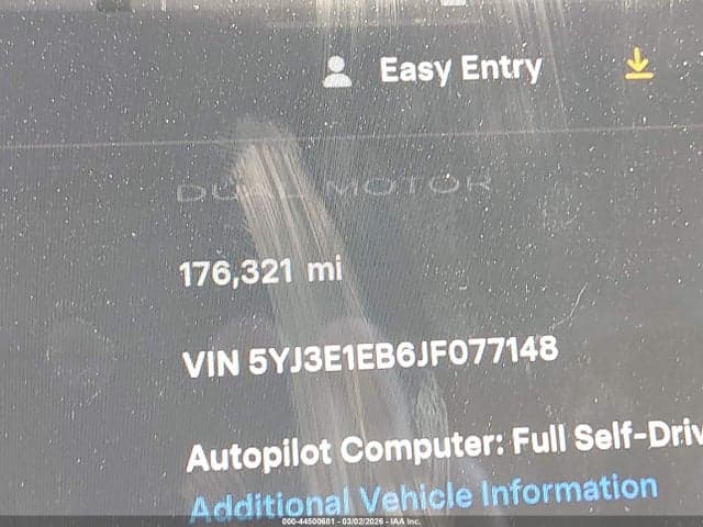 2018 TESLA MODEL 3 LONG RANGE/PERFORMANCE 15