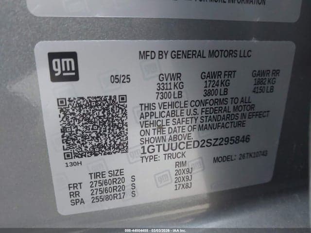 2025 GMC SIERRA 1500 4WD STANDARD BOX ELEVATION 9