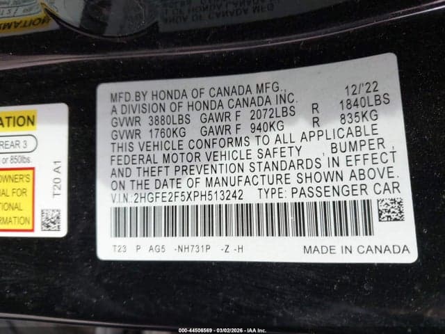 2023 HONDA CIVIC SPORT 9