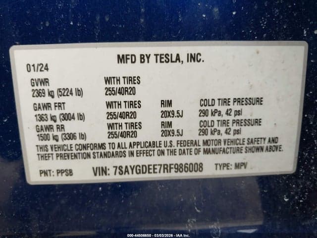 2024 TESLA MODEL Y LONG RANGE DUAL MOTOR ALL-WHEEL DRIVE 9