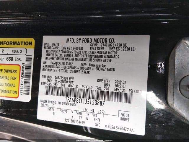 2018 FORD MUSTANG GT PREMIUM 9