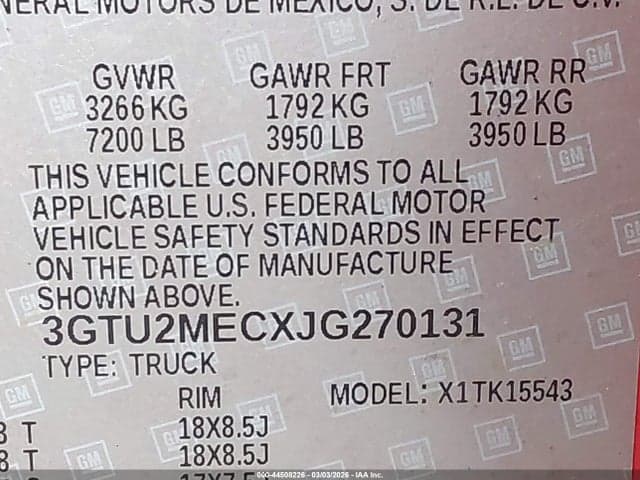 2018 GMC SIERRA 1500 SLE 10