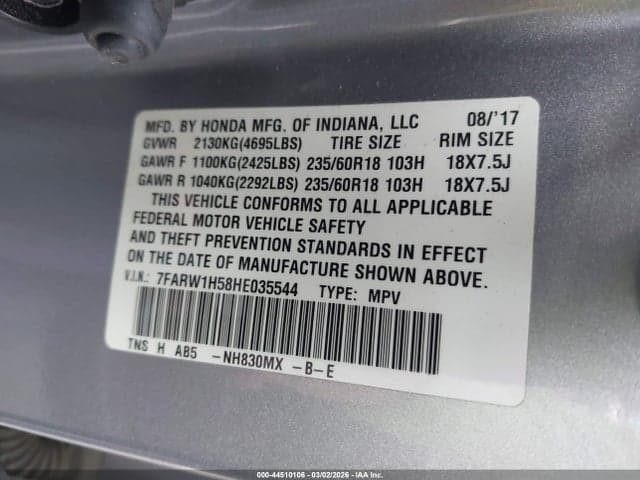 2017 HONDA CR-V EX 9