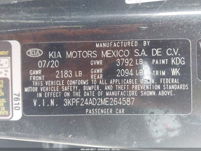 2021 KIA FORTE LXS 9
