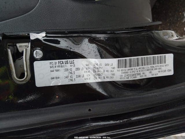 2019 DODGE GRAND CARAVAN GT 9