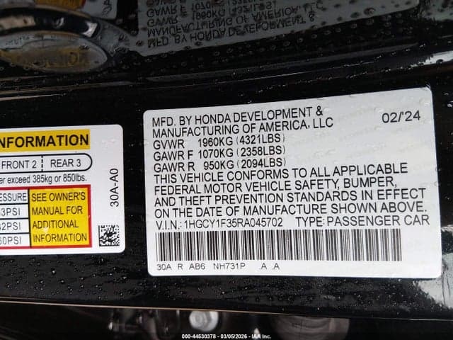 2024 HONDA ACCORD EX 20
