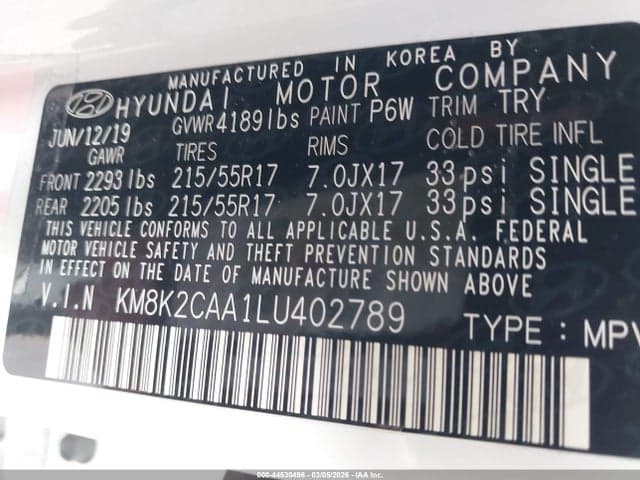 2020 HYUNDAI KONA SEL 9