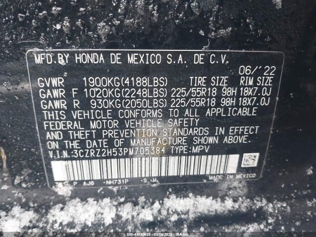 2023 HONDA HR-V AWD SPORT 9