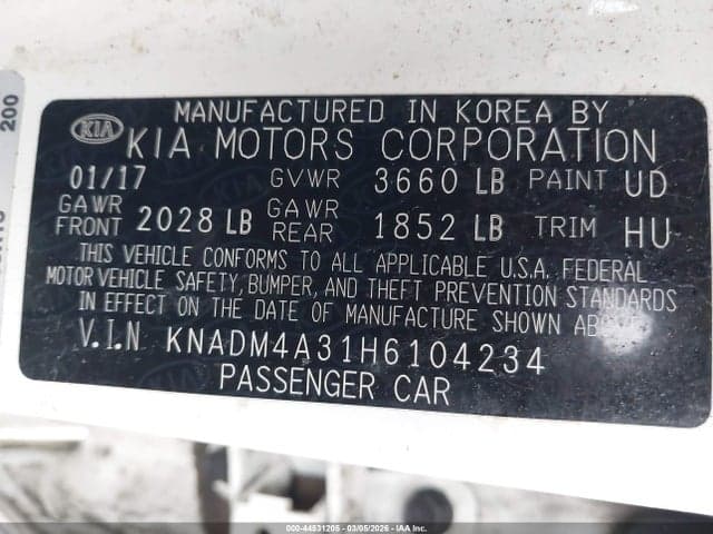 2017 KIA RIO LX 9