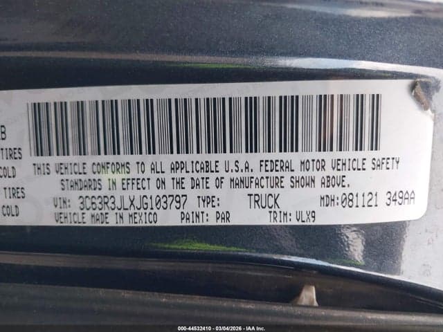2018 RAM 3500 LARAMIE 4X4 8' BOX 9